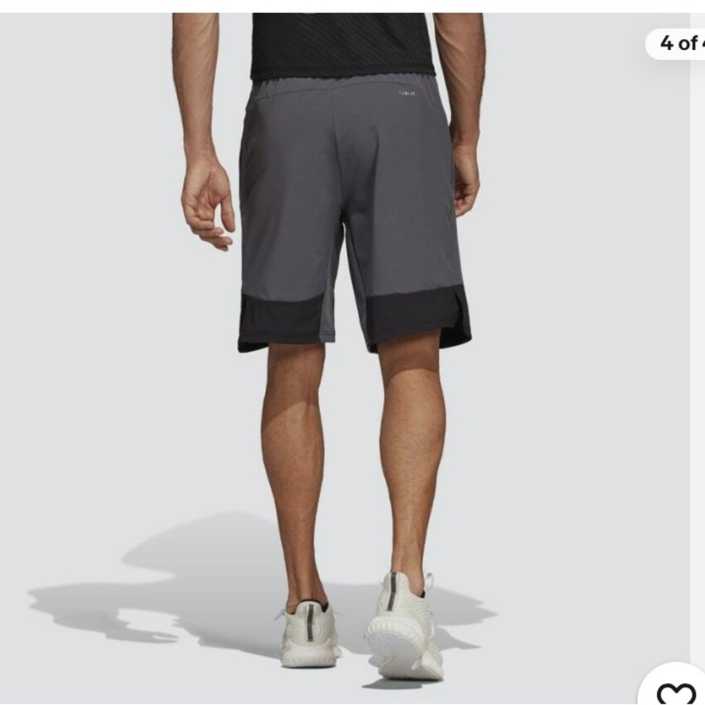 Adidas Athletic Gray and Black Basketball Shorts - Picture 8 of 9